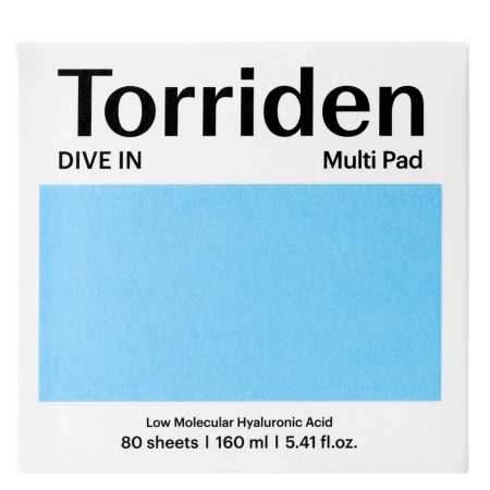 Torriden - Dive-In - Low Molecule Hyaluronic Acid Multi Pad - Mitrinoši Sejas Spilventiņi - 80gab.