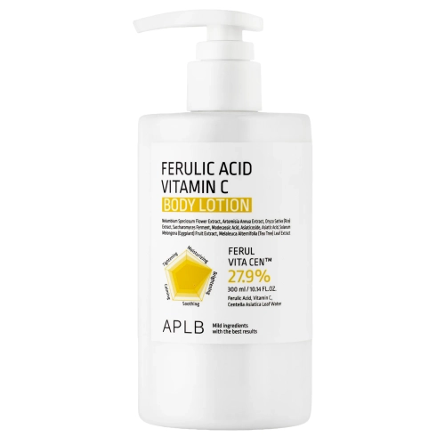 APLB - Ferulic Acid Vitamin C Body Lotion - Izgaismojošs Ķermeņa Losjons ar Ferulīnskābi un C Vitamīnu - 300ml