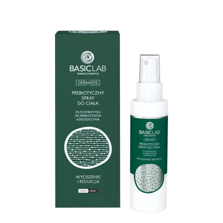 BasicLab - Nomierinoša un Samazinoša - Prebiotisks Ķermeņa Aerosols - 100ml