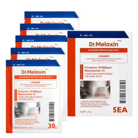 Dr.Melaxin - Exosome Repair Mask - Atjaunojoša Auduma Maska ar Ekzosomām Ādai ar Akni - 5x30g