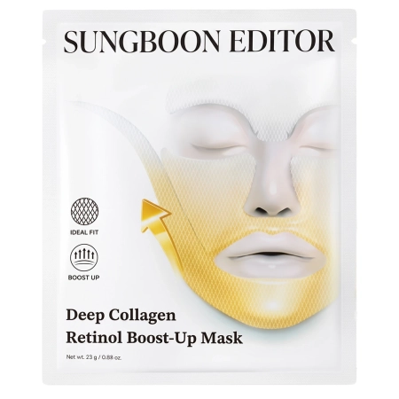 Sungboon Editor - Deep Collagen Retinol Boost Up Mask Set - Nostiprinošu Auduma Masku Komplekts ar Kolagēnu un Retinolu - 4gab/25g