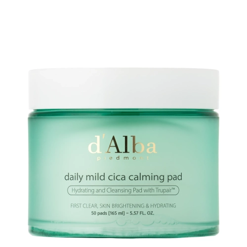 d’Alba - Daily Mild Cica Calming Pad - Nomierinošie Sejas Spilventiņi ar Āzijas Centellu - 50gab