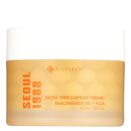 K-SECRET - SEOUL 1988 Capsule Cream: Niacinamide 5% + Yuja - Krēms Kapsulās - 50ml