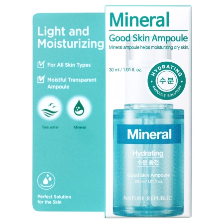 Nature Republic - Good Skin Mineral Ampoule - Mitrinošs Sejas Serums - 30ml