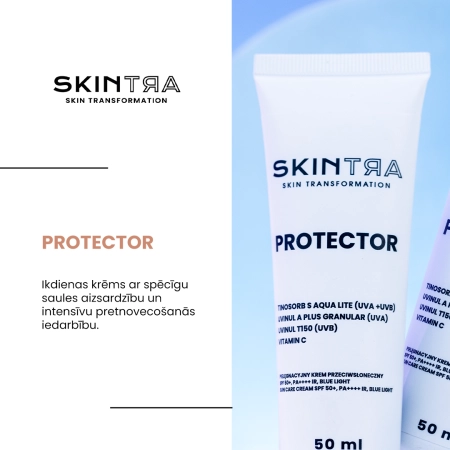SkinTra - Protector - Kopjošs Saules Aizsargkrēms SPF 50+/PA++++, IR, BLUE LIGHT - 50ml