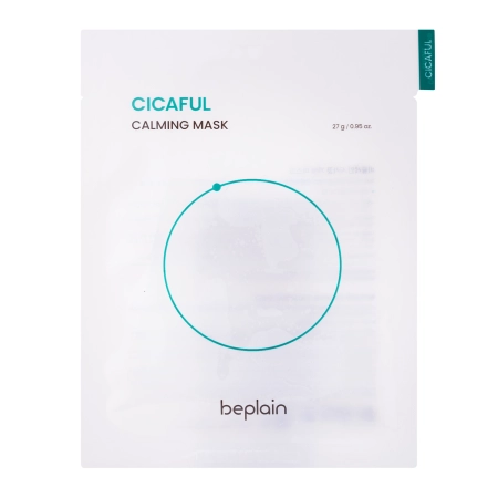 Beplain - Cicaful Calming Mask - Atjaunojoša un Nomierinoša Auduma Sejas Maska ar Āzijas Centellas Ekstraktu - 27g