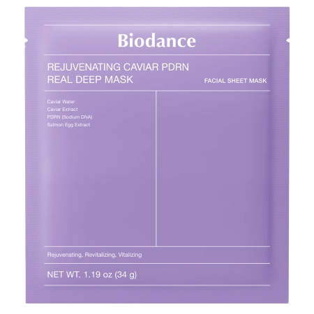 Biodance - Rejuvenating Caviar PDRN Real Deep Mask - Kolagēna Maska Sejai ar PDRN - 1gab/34g