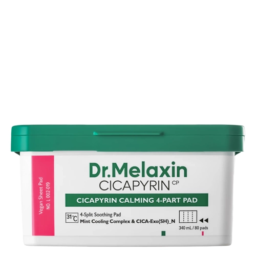 Dr.Melaxin - Cicapyrin Calming 4-Part Pad - Nomierinoši un Atvēsinoši Sejas Spilventiņi - 80gab.