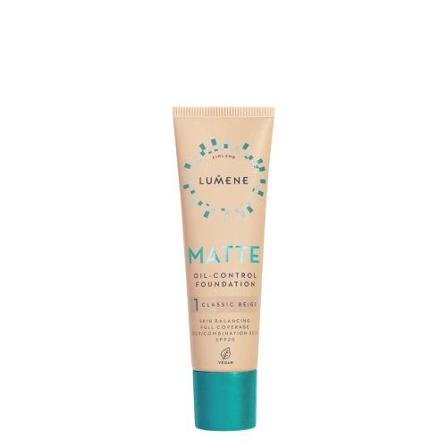 Lumene - Matte Oil Control Foundation SPF 20 - Matējošs Tonālais Krēms - 1 Classic Beige - 30ml