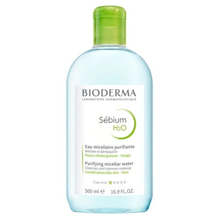 Bioderma - Sebium H2O - Antibakteriāls Micelārais Ūdens Ādai ar Akni - 500ml