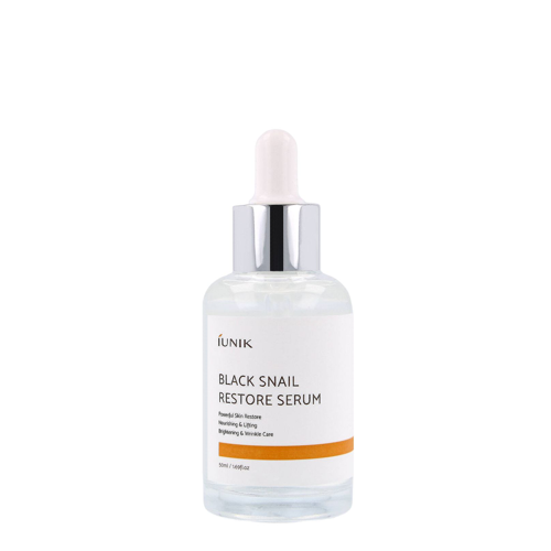 iUNIK - Black Snail Restore Serums - Atjaunojošs Serums ar Gliemežu Gļotām - 50ml