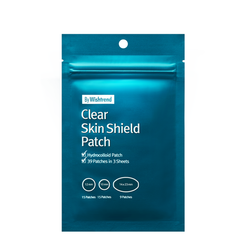 By Wishtrend - Clear Skin Shield Patch - Hidrokoloīda Plāksteri Pret Ādas Nepilnībām - 39 gab.