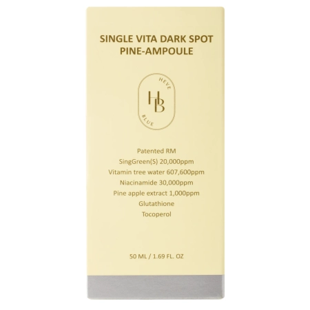 HEVEBLUE - Single Vita Dark Spot Pine-Ampoule - Pigmentāciju Izgaismojoša Ampula - 50ml
