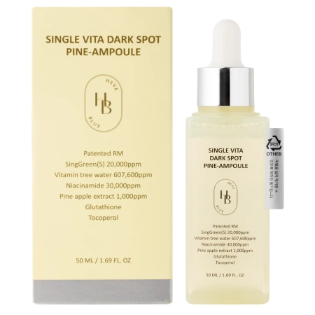 HEVEBLUE - Single Vita Dark Spot Pine-Ampoule - Pigmentāciju Izgaismojoša Ampula - 50ml