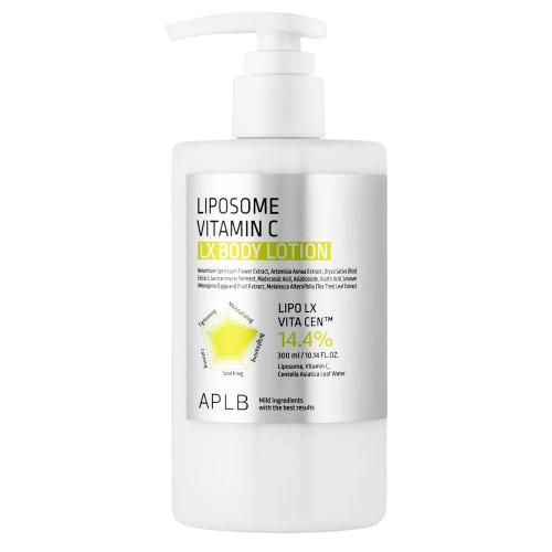 APLB - Liposome Vitamin C LX Body Lotion - Izgaismojošs Ķermeņa Losjons ar Liposomālo C Vitamīnu - 300ml