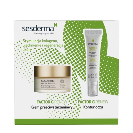 sesderma - Factor G Set - Reģenerējošu un Nostiprinošu Produktu Komplekts - Sejas Krēms + Acu Krēms - 50ml+15ml