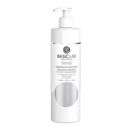 BasicLab - Micellis - Dermatoloģiska Mazgāšanas Emulsija Jutīgai Ādai - 300ml
