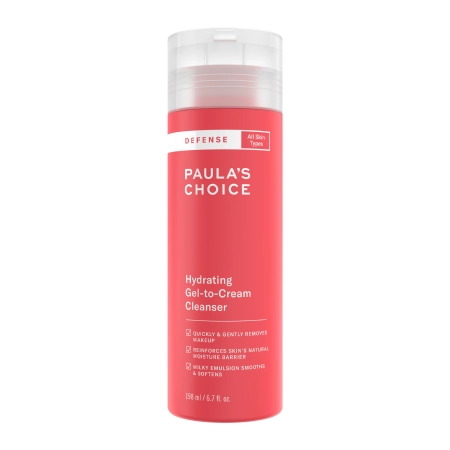 Paula's Choice - Defense - Hydrating Gel-To-Cream Cleanser - Krēmveida Želeja Sejas Mazgāšanai - 198ml