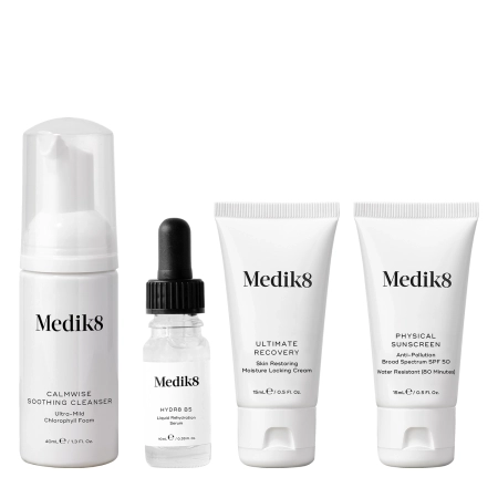 Medik8 - Post Treatment Kit - Ādas Kopšanas Komplekts pēc Kosmetoloģiskām Procedūrām - 40ml+10ml+15ml+15ml