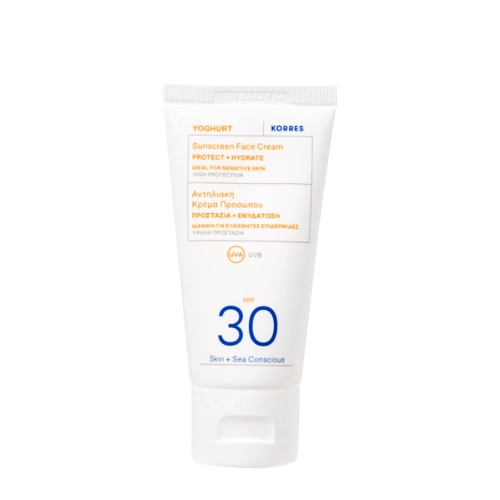 Korres - Yoghurt Sunscreen Face Cream-Gel SPF 30 - Gelveida Sejas Aizsargkrēms - 50ml