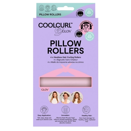 Glov - CoolCurl™ Ribbon Rollers - Ruļļi Matu Ieveidošanai Bez Karstuma - Pink - 4gab