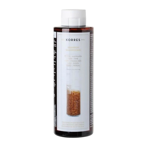 Korres - Rice Proteins and Linden Shampoo - Šampūns ar Rīsu Proteīniem un Liepu Ekstraktu - 250ml