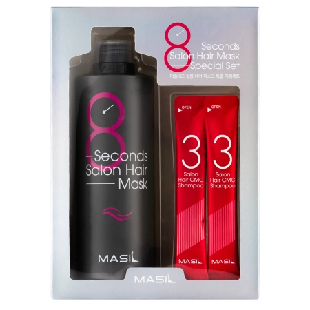 Masil - 8 Seconds Salon Hair Mask Set - Matu Kopšanas Komplekts: Šampūns un Maska - 350ml