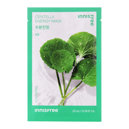 Innisfree - Squeeze Energy Mask - Centella - Calming - Nomierinoša caurspīdīga maska - 22ml