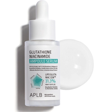 APLB - Glutathione Niacinamide Ampoule Serum - Izgaismojošs Serums Sejai - 40ml