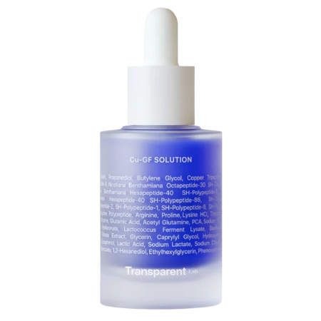 Transparent Lab - Cu-GF Solution – Pretnovecošanās Serums ar Vara Peptīdu 1% an Augšanas Faktoriem 5% - 30 ml