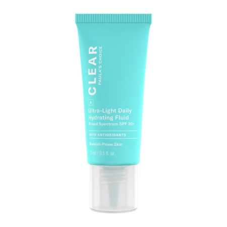 Paula's Choice - Clear - Ultra-Light Daily Hydrating Fluid SPF30+ - Mitrinoša Saules Aizsargemulsija - 15ml