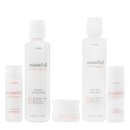Etude House - Moistfull Collagen Skin Care Set - Ādas Kopšanas Komplekts ar Kolagēnu