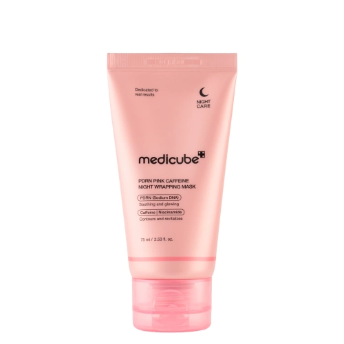 Medicube - PDRN Pink Caffeine Night Wrapping Mask - Nostiprinoša un Izlīdzinoša Nakts Maska ar PDRN - 75ml