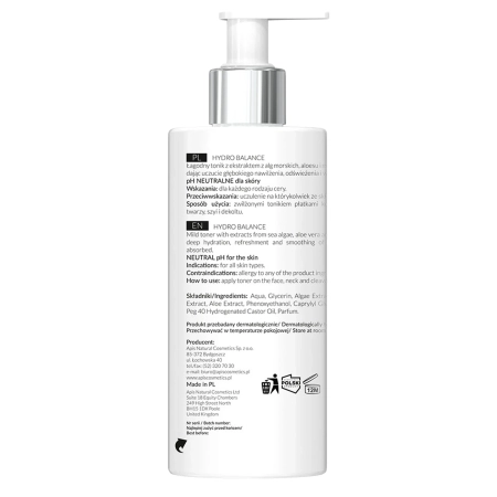 Apis - Professional - Hydro Balance - Mitrinošs Toniks ar Jūras Aļģēm - 500ml