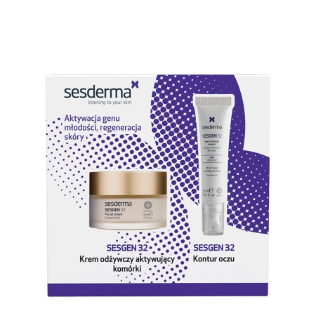 Sesderma - Sesgen Set - Barojošu Produktu Komplekts - Sejas Krēms + Acu Krēms - 50ml+15ml