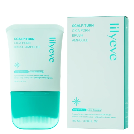 lilyeve - Scalp:Turn Cica PDRN Brush Ampoule - Pretblaugznu Ampula Galvas Ādai - 100ml