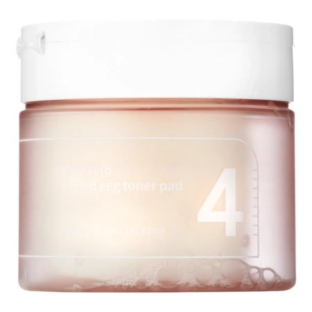 Numbuzin - No.4 - Pore Zero Peeled Egg Toner Pad - Tonizējoši Spilventiņi Sejai  - 190ml/70gab.