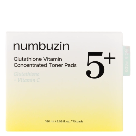 Numbuzin - No.5 Vitamin - Niacinamide Concentrated Pad - Sejas Spilventiņi ar Niacinamīdu - 180ml/70gab.