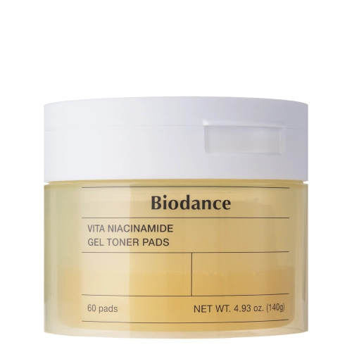Biodance - Vita Niacinamide Gel Toner Pads - Izgaismojošie Spilventiņi Sejai - 60gab
