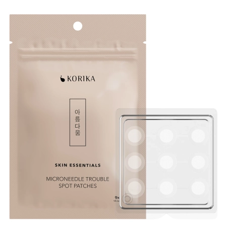 KORIKA - Skin Essentials Microneedle Trouble Spot Patches - Mikroadatu Plāksteri Pret Nepilnībām - 9gab