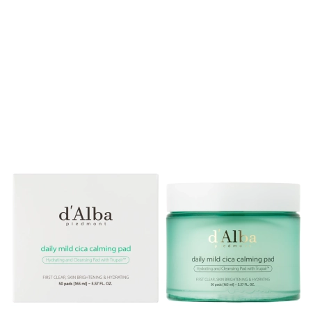 d’Alba - Daily Mild Cica Calming Pad - Nomierinošie Sejas Spilventiņi ar Āzijas Centellu - 50gab