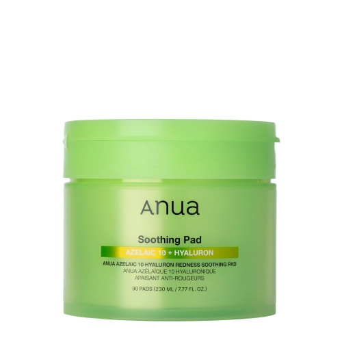 Anua - Azelaic 10+ Hyaluron Redness Soothing Pad - Nomierinošie Kosmētiskie Spilventiņi Sejai - 230ml/90gab