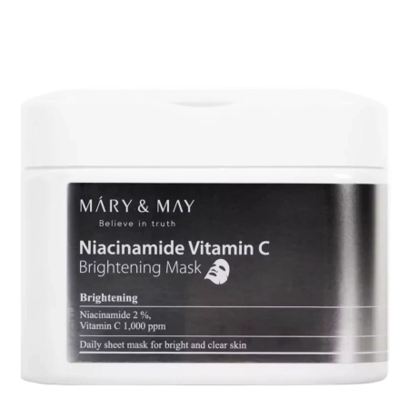 Mary&May - Niacinamide Vitamin C Brightening Mask - Izgaismojošu Sejas Masku Komplekts - 30 gab.