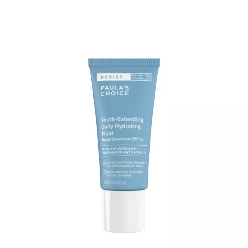 Paula's Choice - Resist - Youth-Extending Daily Hydrating Fluid SPF50 - Mitrinoša saules aizsargemulsija - 15ml