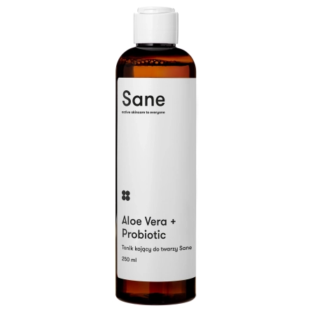 Sane - Aloe Vera 2% + Probiotic Calming Face Toner - Nomierinošs Sejas Toniks ar Alveju - 250ml