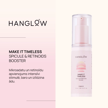 HanGlow - Make It Timeless - Spicule & Retinoids Booster - Atjaunojošs Serums ar Mikroadām un Retinoīdiem - 30 ml