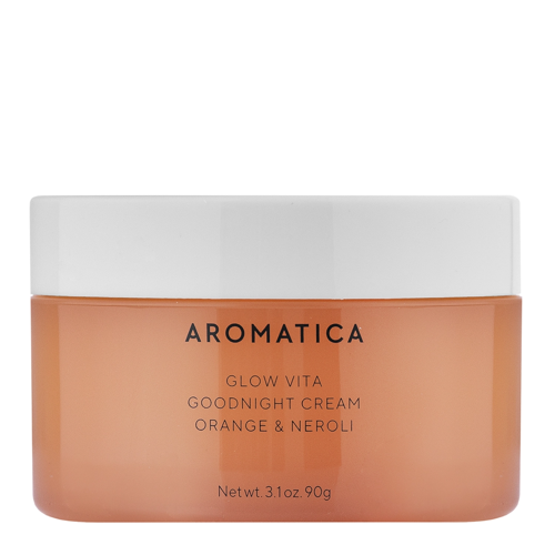 Aromatica - Glow Vita Goodnight Cream Orange & Neroli - Mitrinošs Nakts Krēms ar Niacinamīdu un Keramīdiem - 90g