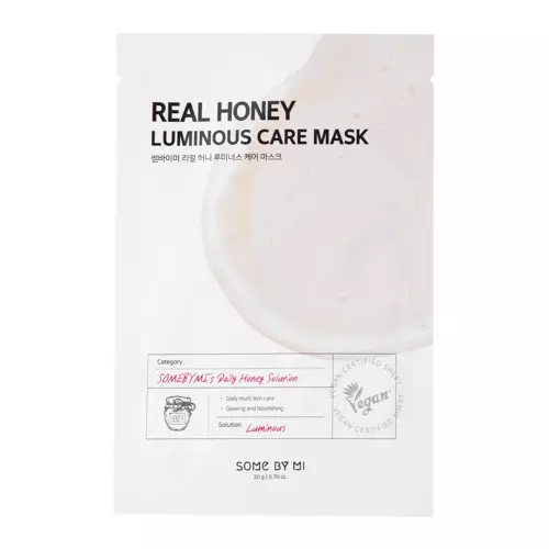Some By Mi - Real Honey Luminous Care Mask - Izgaismojoša Auduma Maska - 20g