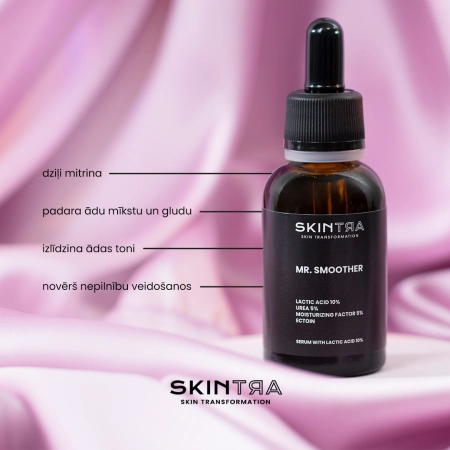 SkinTra - Mr. Smoother - Serums ar 10% Pienskābi - 30ml