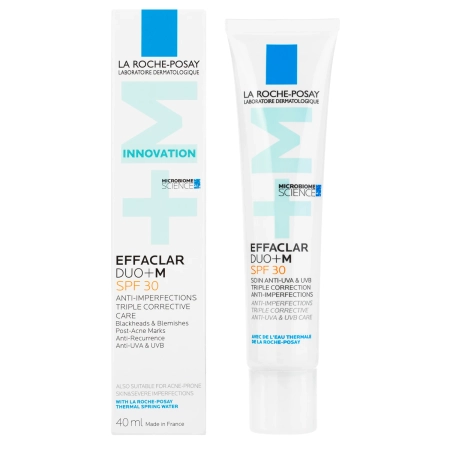 La Roche-Posay - Effaclar Duo+ SPF30 - Krēms Nepilnību Mazināšanai ar UV Aizsardzību - 40ml